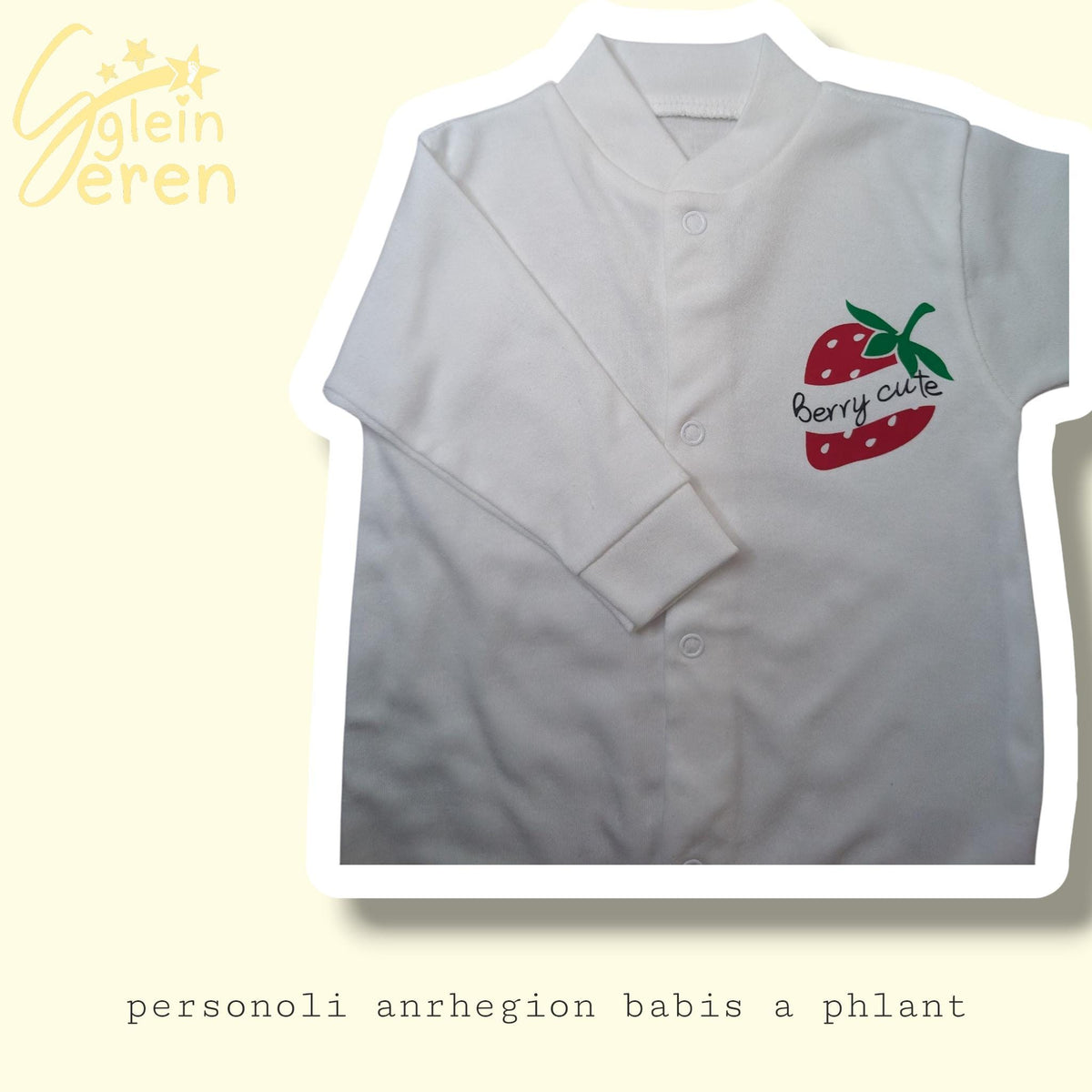 Personalised Strawberry Babygrow
