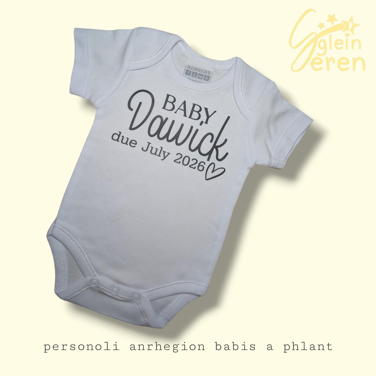 Personalised Baby Announcement Vest