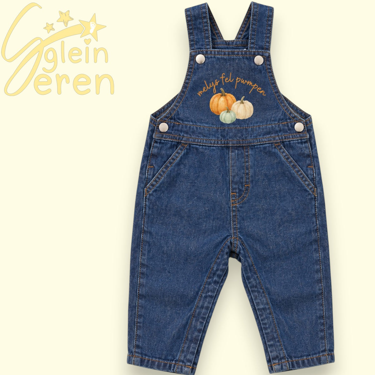 Melys fel Pwmpen Dungarees