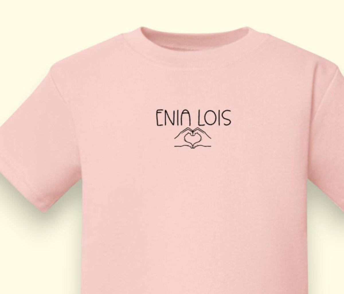 Personalised Name & Heart Kids T-Shirt | Santes Dwynwen Collection | Welsh Love Tee | Gender Neutral Toddler Top