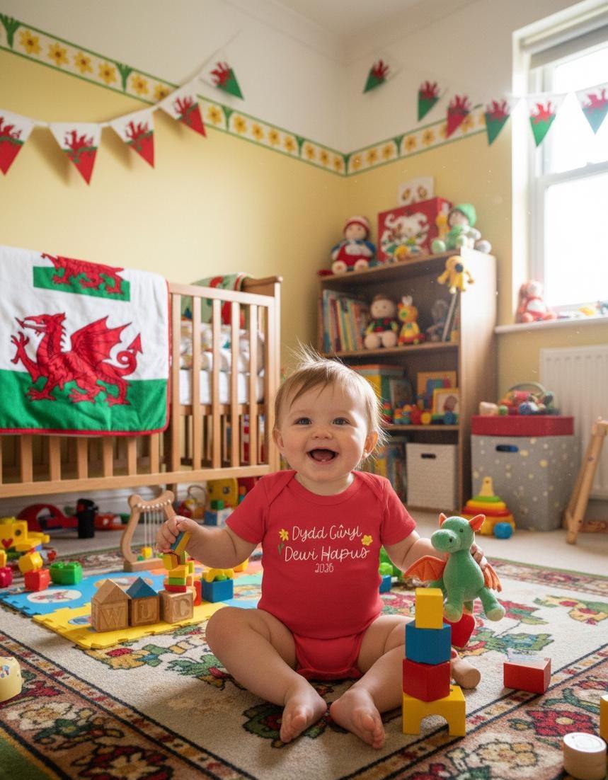 Personalised Dydd Gwyl Dewi Baby Vest