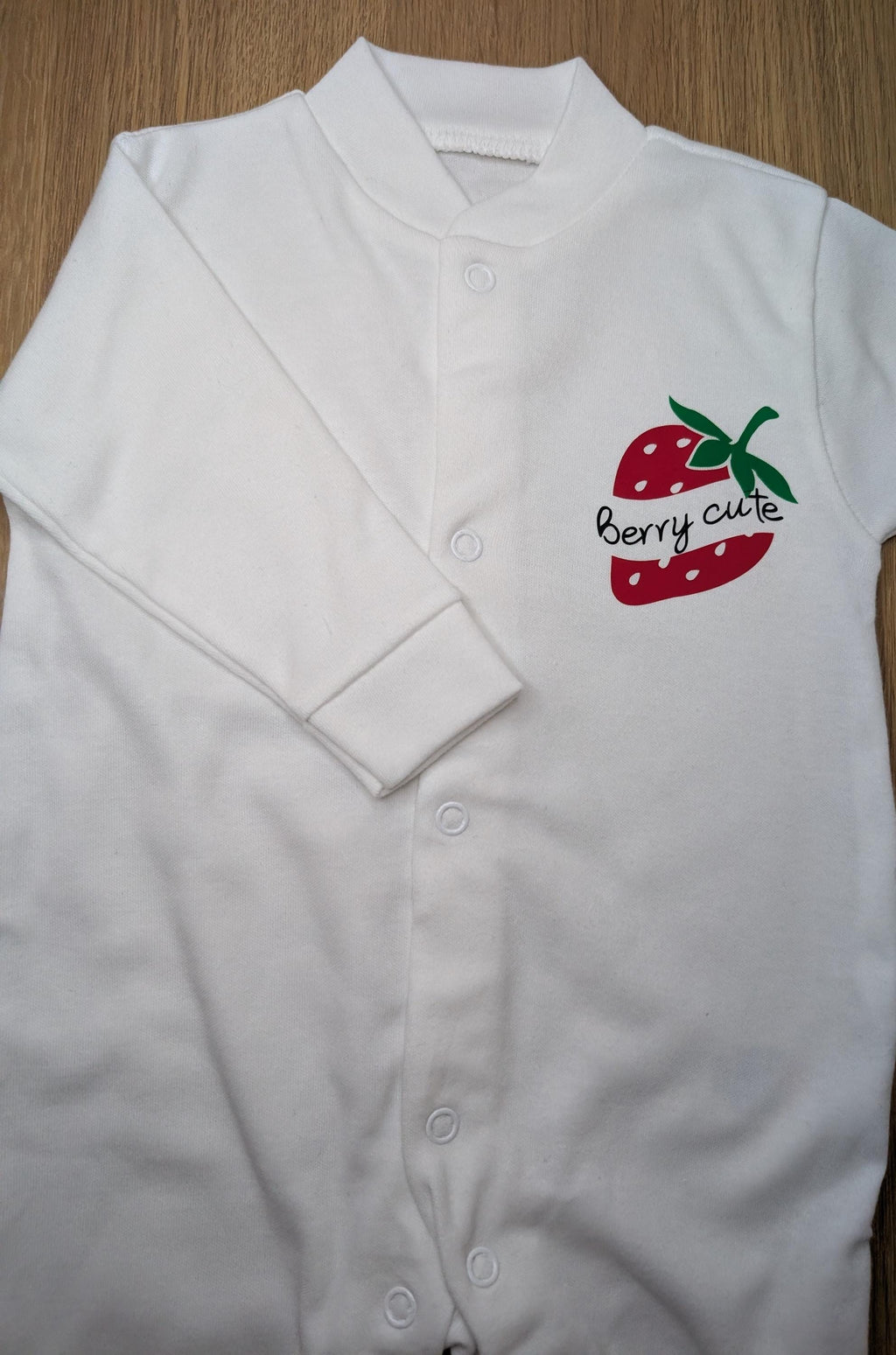 Personalised Strawberry Babygrow