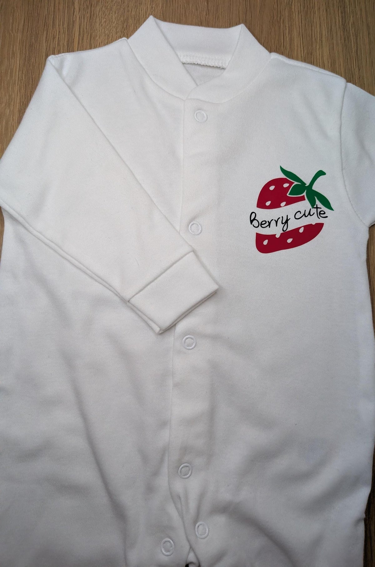 Personalised Strawberry Babygrow