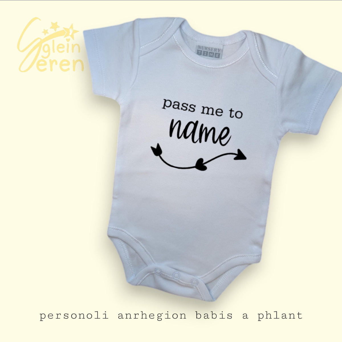 Pass Me to 'name'- personalised newborn gift - babyshower gift -  baby reveal