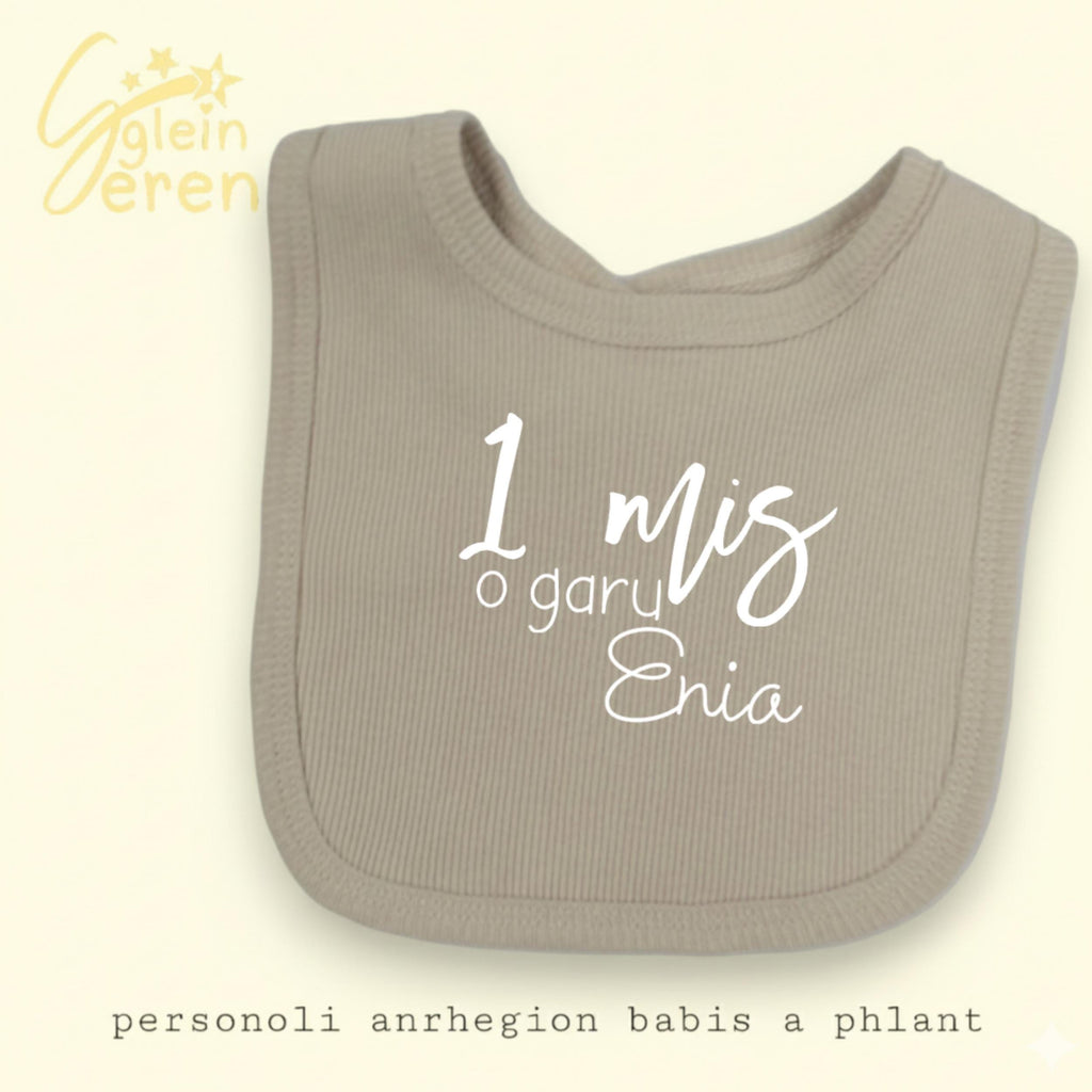 Welsh Personalised Milestones Bib