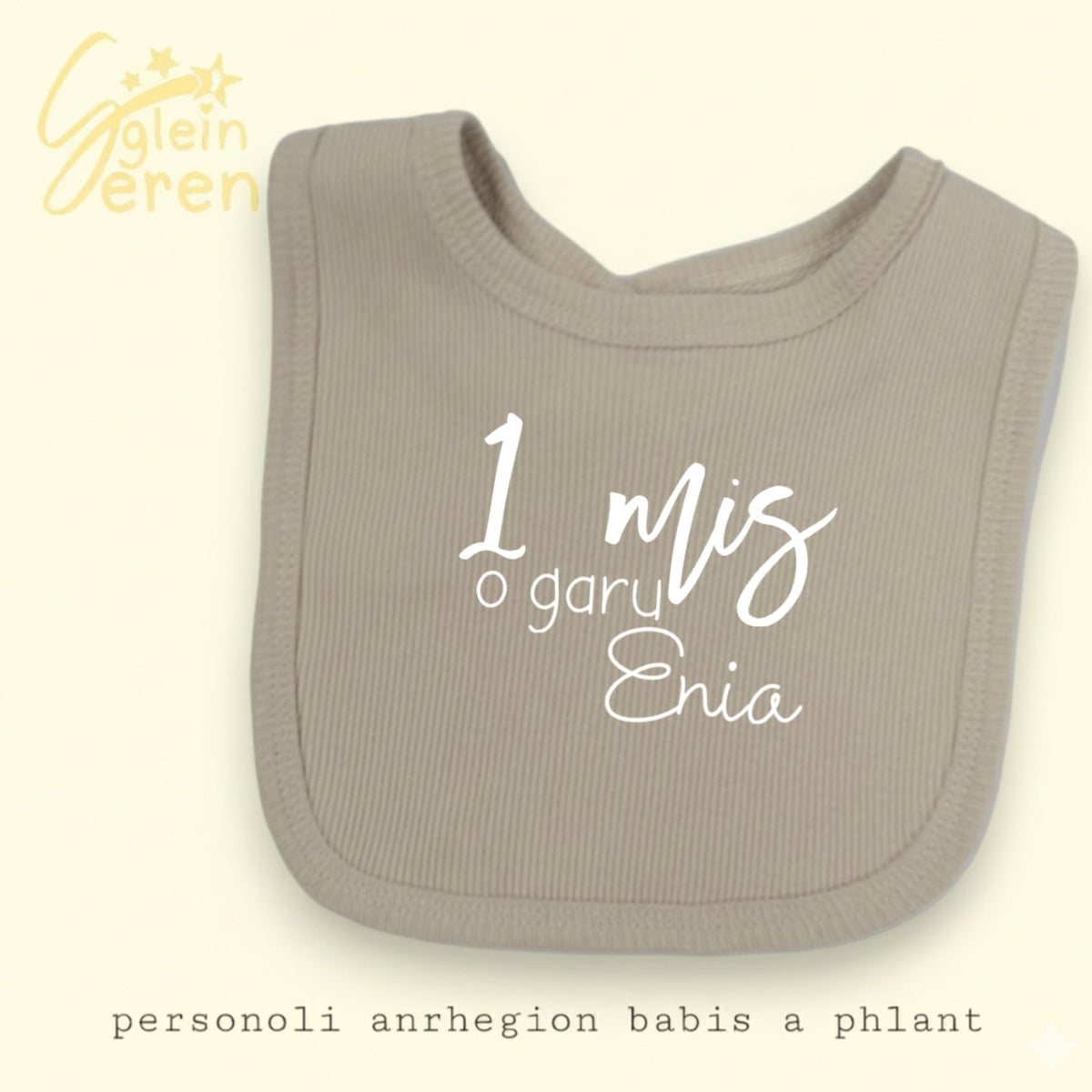 Welsh Personalised Milestones Bib
