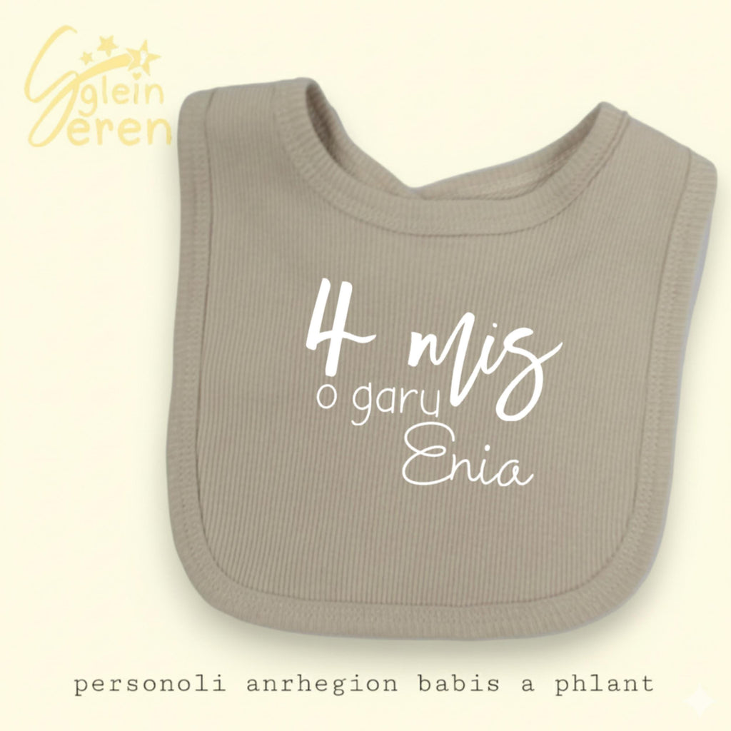 Welsh Personalised Milestones Bib