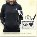 Adult Vintage Style Personalised Drawing Hoodie