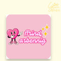 Welsh "Ffrind Arbennig" Pink Retro Coaster – Special Friend Gift
