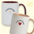 Welsh "Siaradwr" & "Gwrandawr" Couples Mug Set – Speaker & Listener Two-Tone Mugs