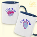 Welsh "Siaradwr" & "Gwrandawr" Pop Art Couples Mug Set – Speaker & Listener Two-Tone Mugs