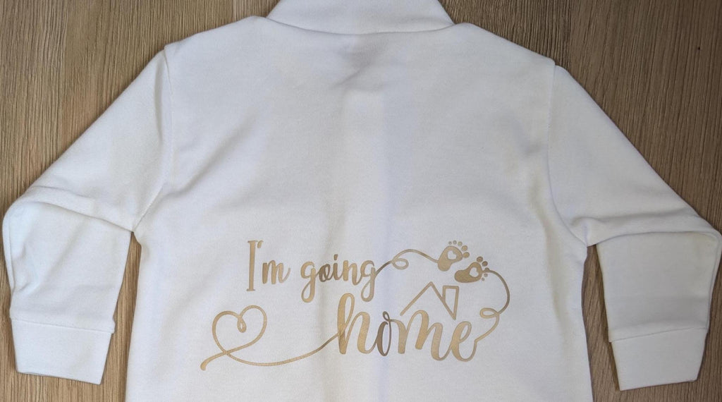 Personalized Baby Coming Home Outfit – 100% Cotton Babygrow