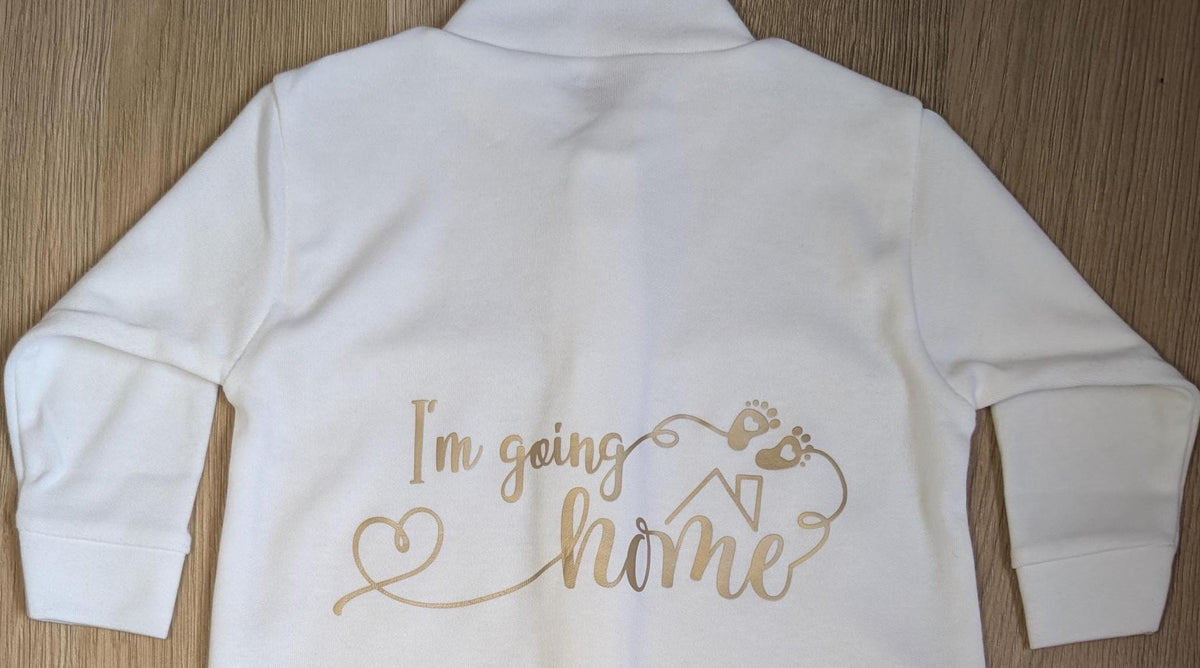 Personalized Baby Coming Home Outfit – 100% Cotton Babygrow