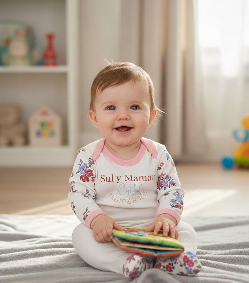 Personalised Sul y Mamau Bodysuit