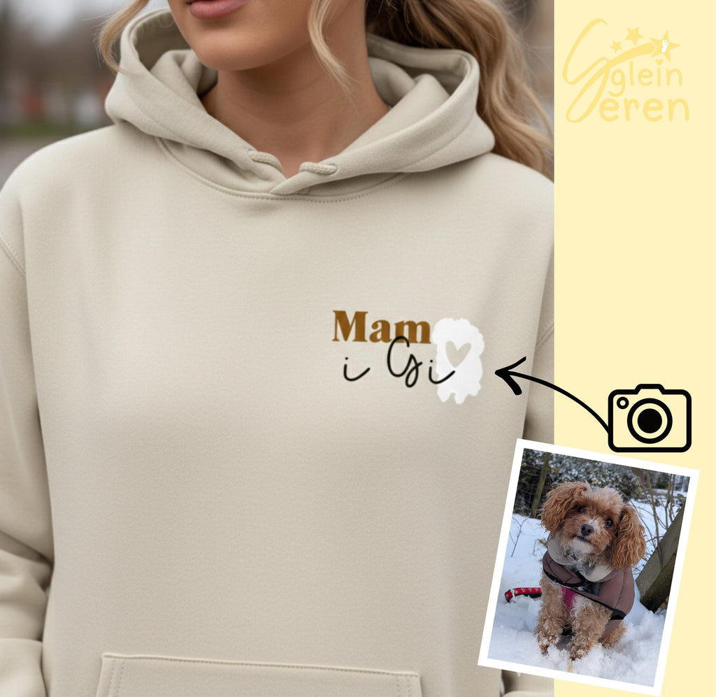 Adult Dog Mum/Mam i Gi- Personalised Hoodie