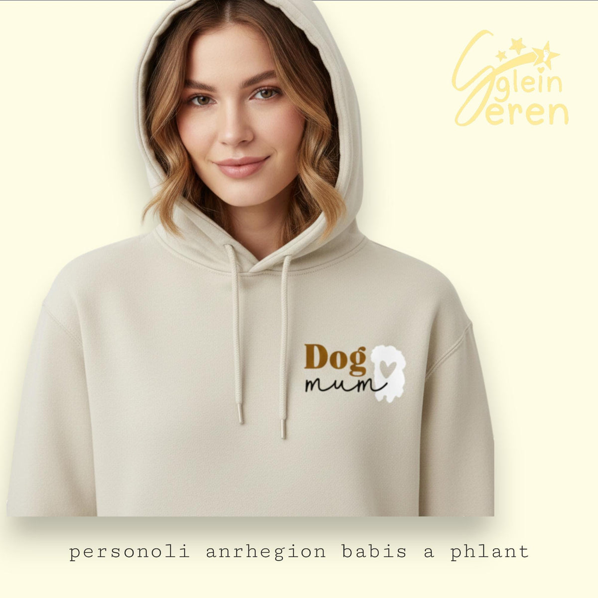 Adult Dog Mum/Mam i Gi- Personalised Hoodie