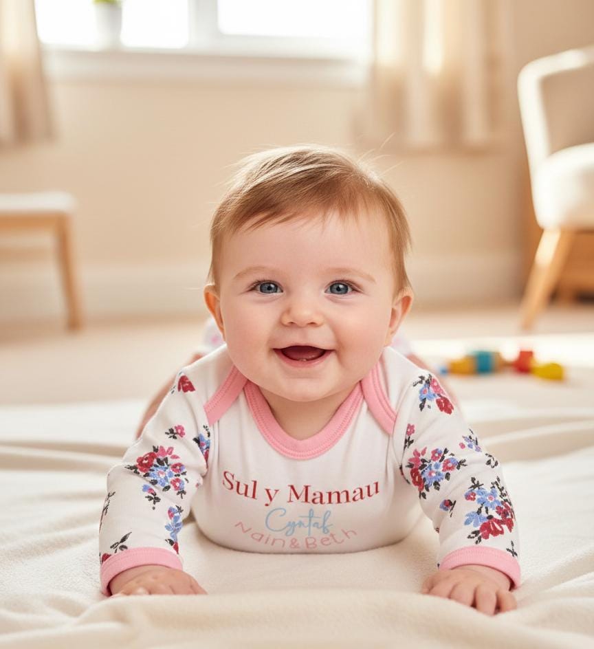 Personalised Sul y Mamau Bodysuit