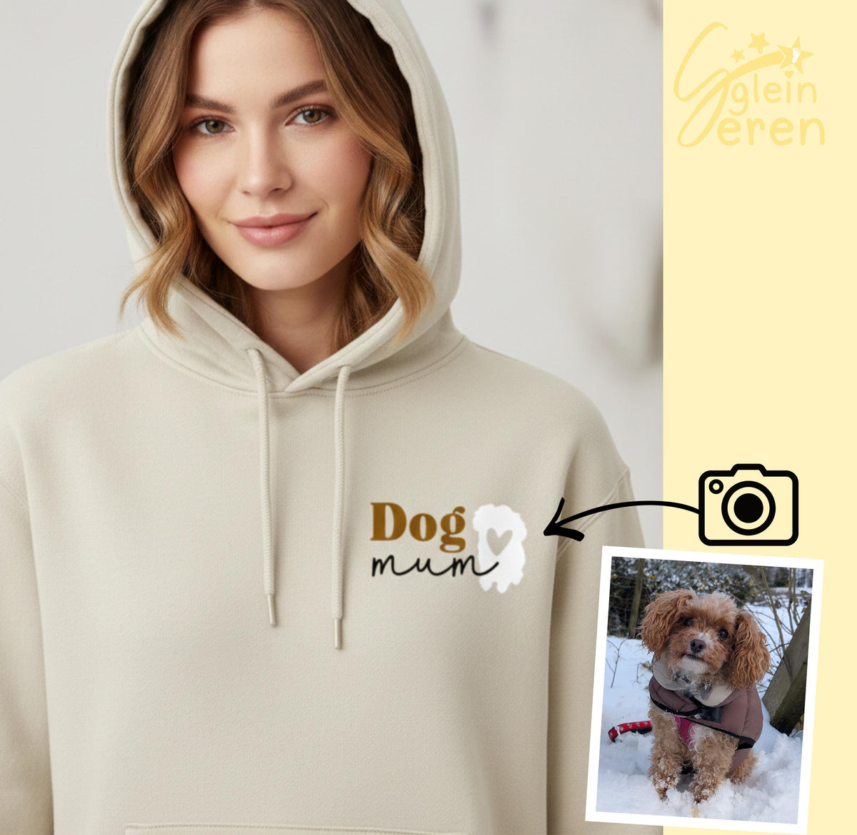 Adult Dog Mum/Mam i Gi- Personalised Hoodie