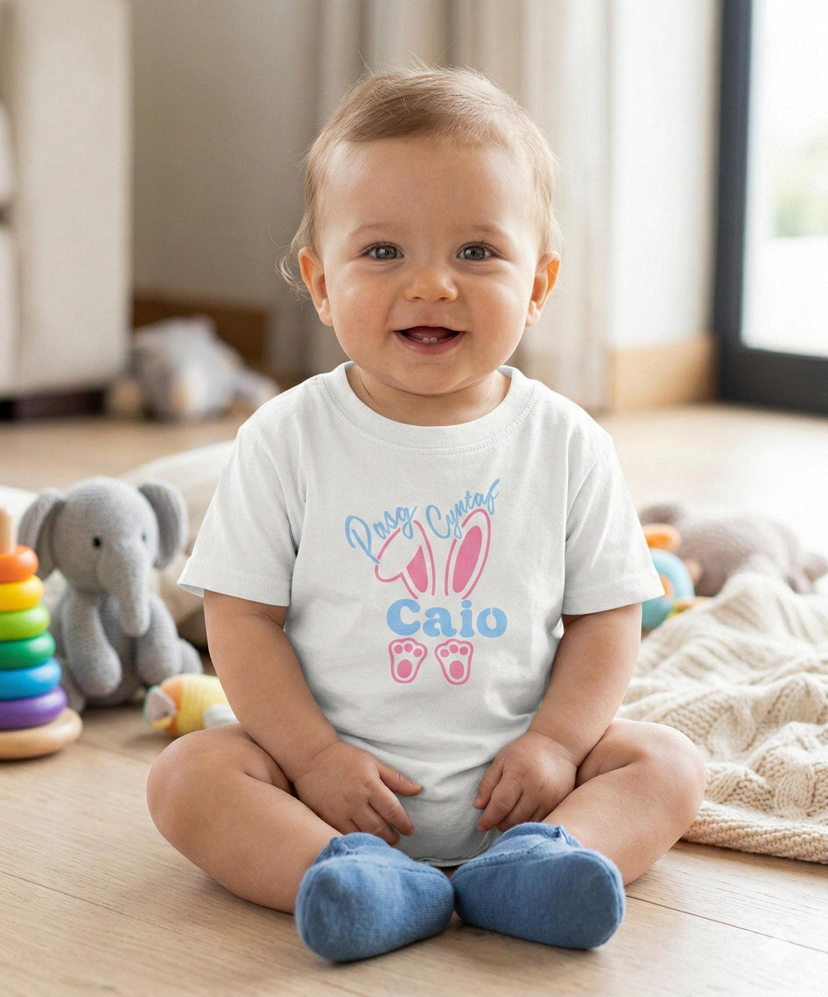 Pasg Cyntaf Personalised T-shirt