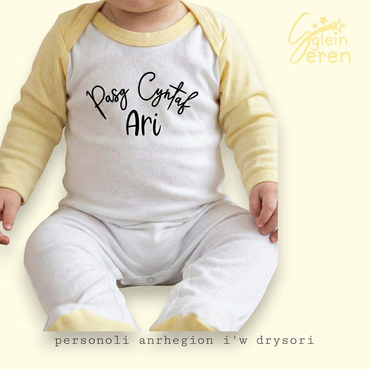 Personalised Pasg Cyntaf Babygrow