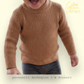 Ribbed Knit Baby Jumper: Soft Beige Cozy Sweater