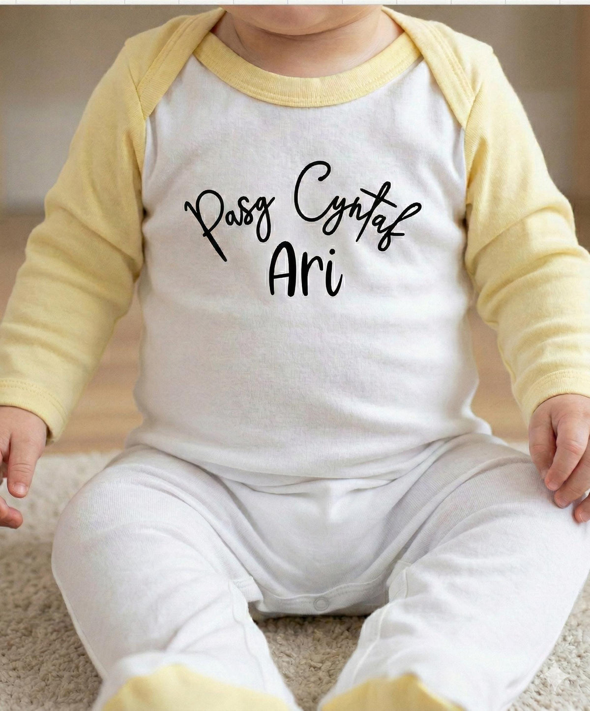Personalised Pasg Cyntaf Babygrow