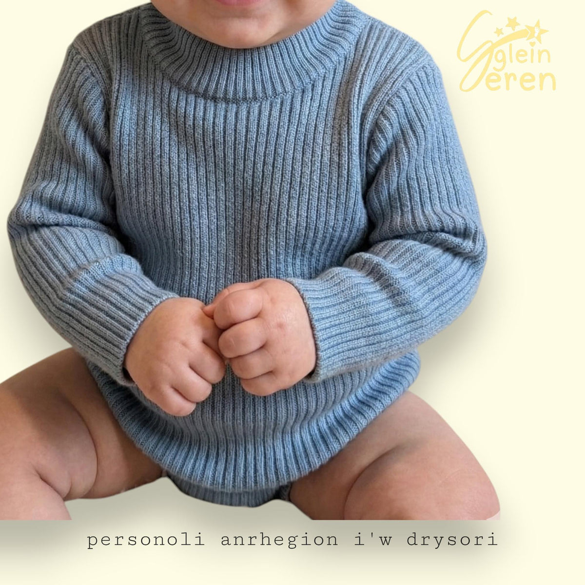 Ribbed Knit Baby Jumper: Soft Beige Cozy Sweater