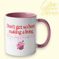 Dolly Parton Inspired "Make A Life" Mug – Pink & Red Western Disco Cowgirl Ceramic Coffee Cup