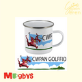 "Cwpan Golffio" Welsh Dragon Golf Enamel Mug