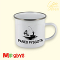 "Paned Pysgota" Welsh Fishing Enamel Mug