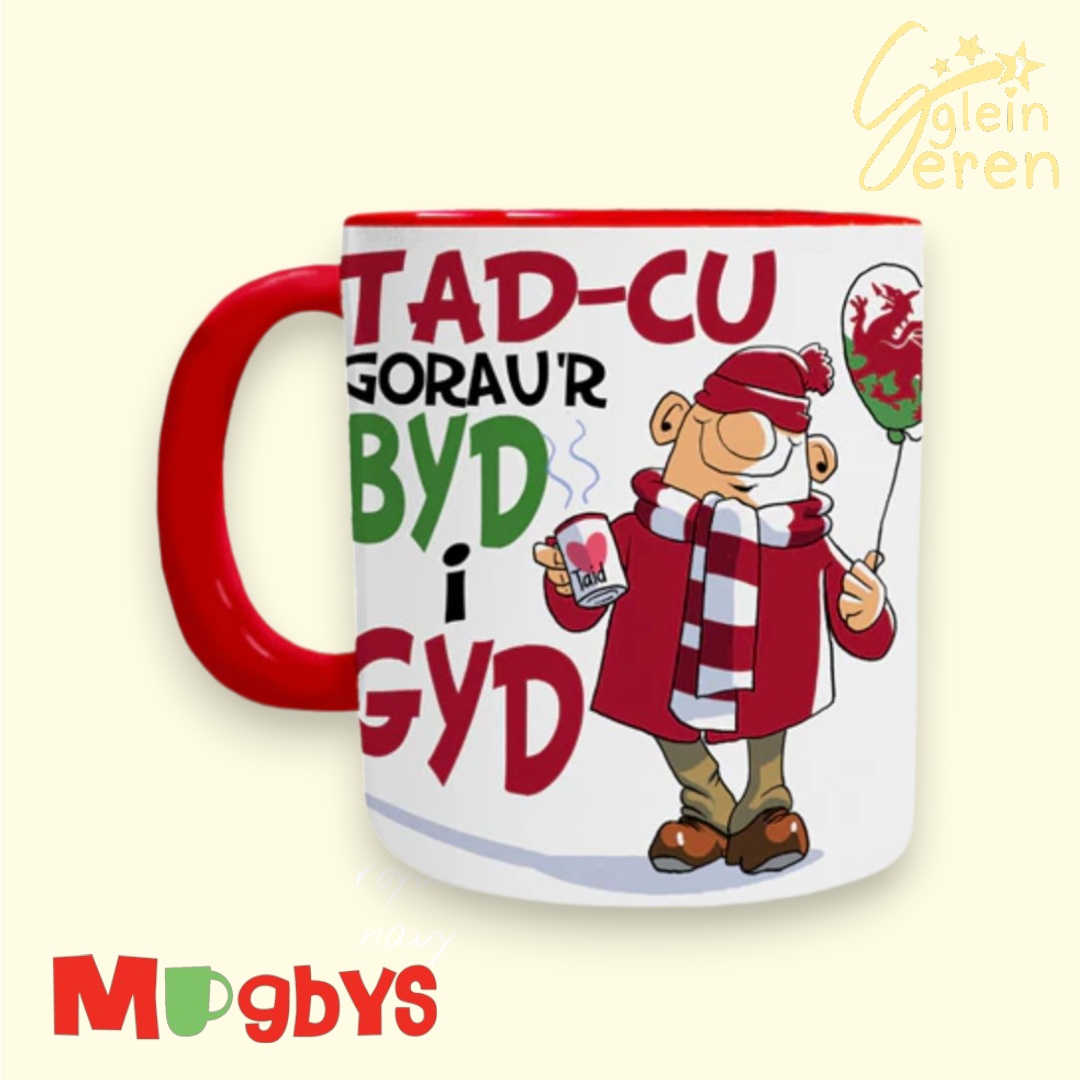 "Tad-Cu Gorau'r Byd i Gyd" Welsh Grandad Mug