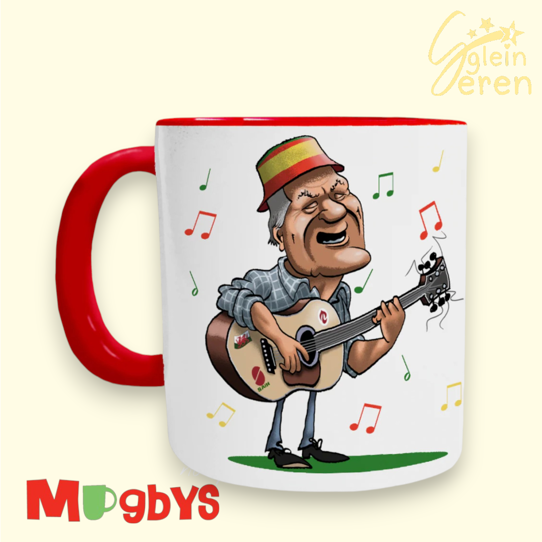 Dafydd Iwan "Yma o Hyd" Caricature Ceramic Mug