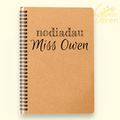 Personalised Welsh Teacher Notebook – "Nodiadau Miss Owen"