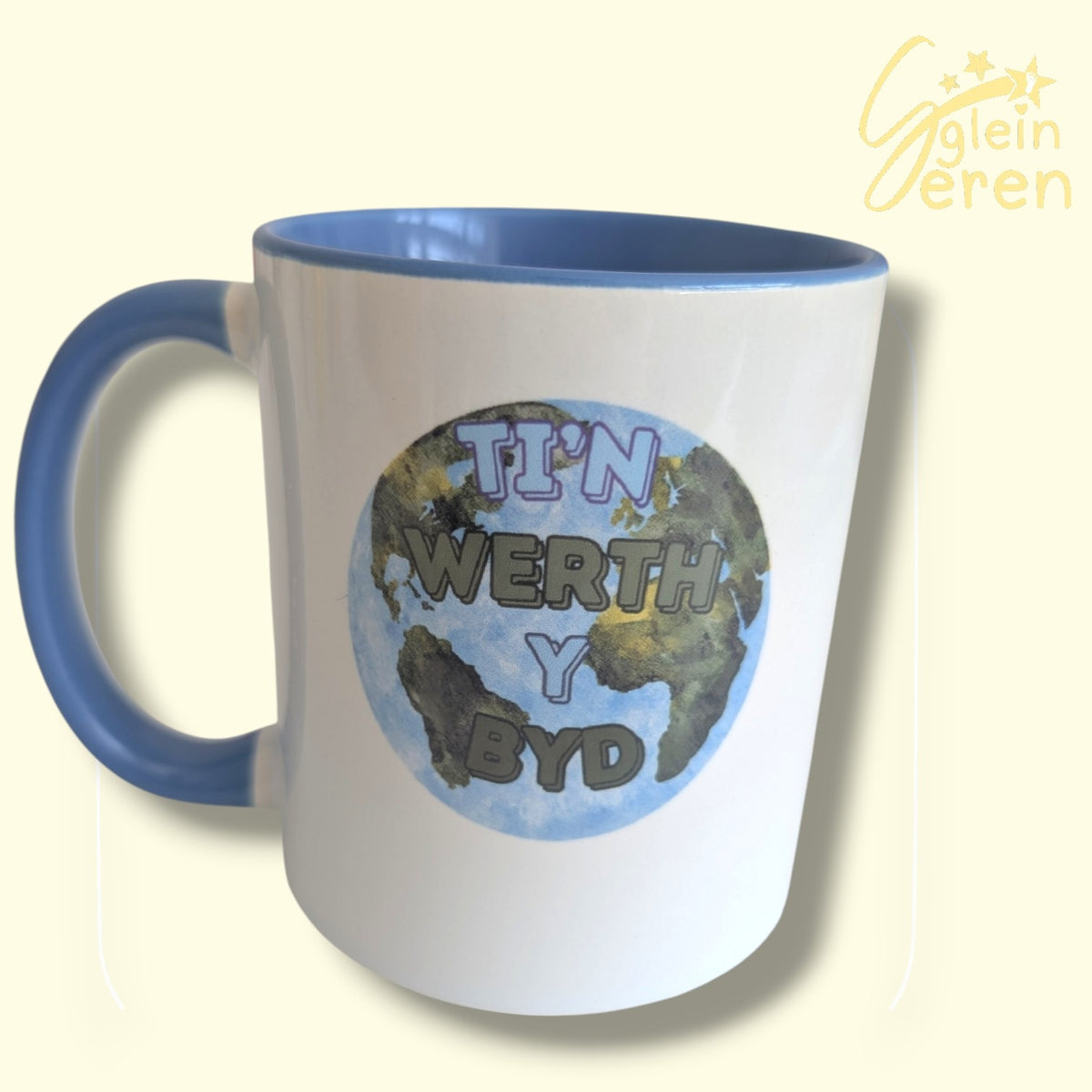 Sglein Seren Welsh Teacher Mug – "Ti'n Werth y Byd" (You're Worth the World) – Heartfelt End of Year School Staff Gift