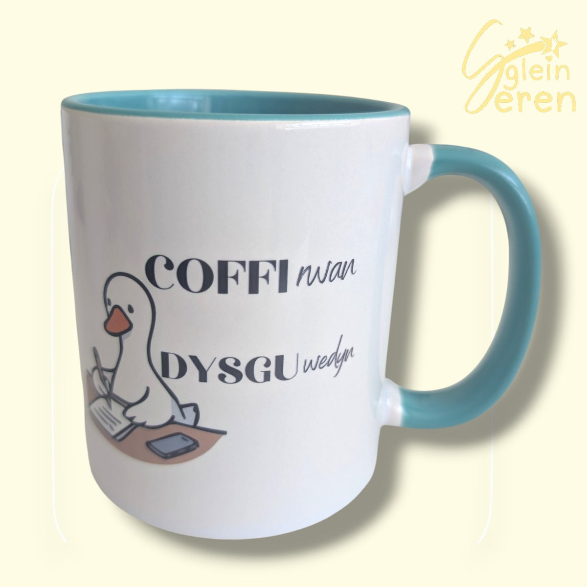 Sglein Seren Welsh Teacher Mug – "Coffi nwan, Dysgu wedyn" (Coffee Now, Teaching Later) – Perfect End of Year School Staff Gift