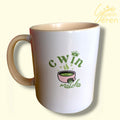 Cwin Matcha Ceramic Mug with Beige Handle