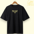 Crys-T "Briliant Piliant" Du Oversized Tee – Casgliad Ibiza Ibiza (HTV)