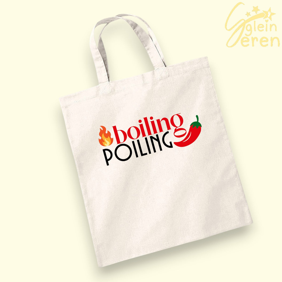 Bag Tote "Boiling Poiling" Natural – Casgliad Ibiza Ibiza (HTV)