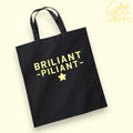 Bag Tote "Briliant Piliant" Du/Melyn – Casgliad Ibiza Ibiza (HTV)
